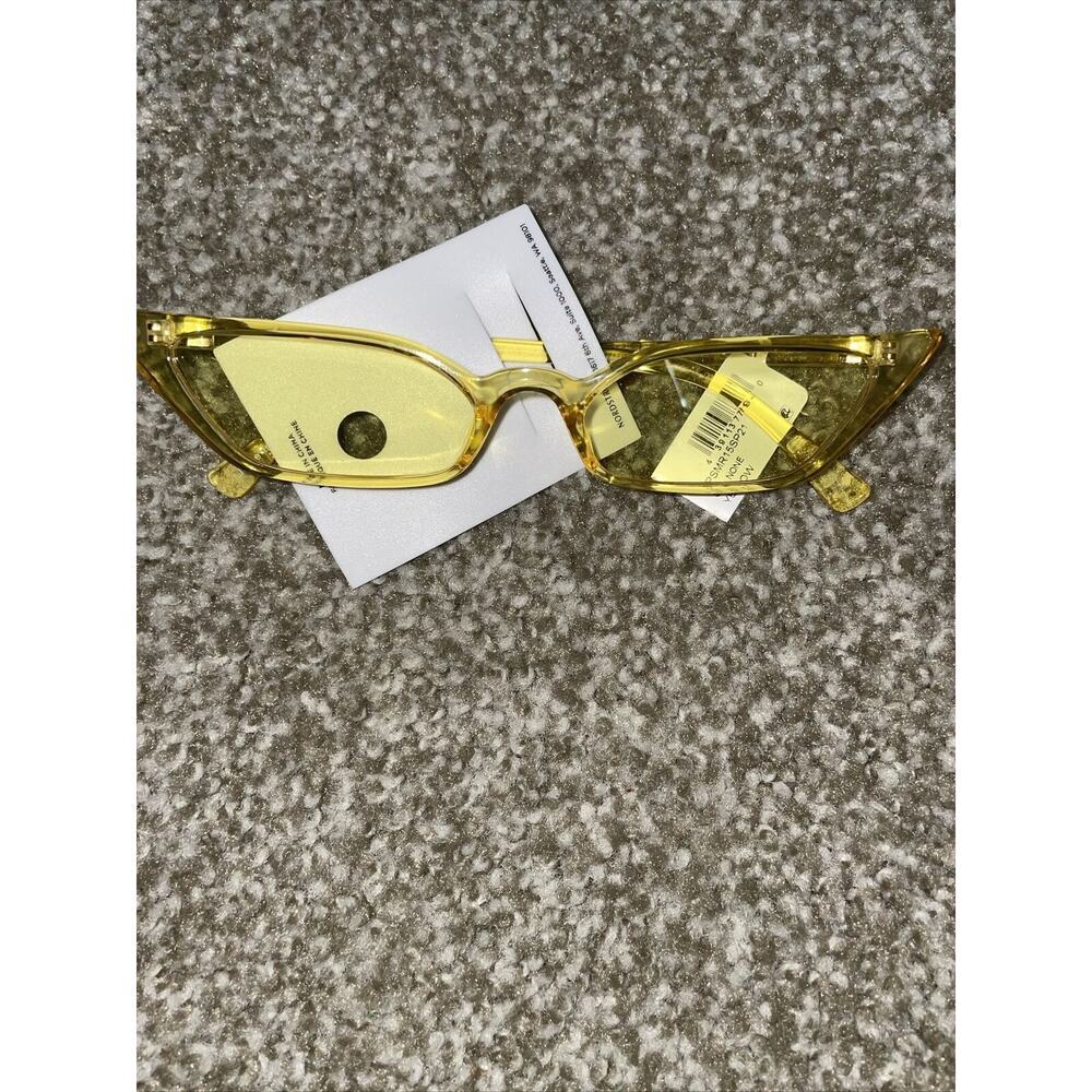 Yellow Plastic Nordstrom Rack Vintage Style Glasses-NWT
